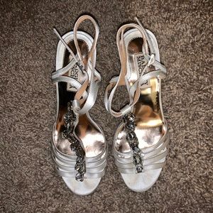 Badgley Mishka satin wedges size 7